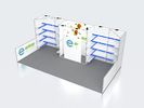 340G Tension Fabric Trade Show Booth Custom Design With Plastic Slatwall Panels