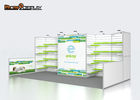 340G Tension Fabric Trade Show Booth Custom Design With Plastic Slatwall Panels