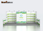 340G Tension Fabric Trade Show Booth Custom Design With Plastic Slatwall Panels