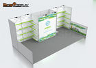 340G Tension Fabric Trade Show Booth Custom Design With Plastic Slatwall Panels