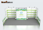 340G Tension Fabric Trade Show Booth Custom Design With Plastic Slatwall Panels