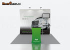 10FT Trade Show Booth Backdrop Display Booth Design With TV Rack CE Approved