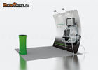 10FT Trade Show Booth Backdrop Display Booth Design With TV Rack CE Approved