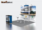 Portable 10ft Custom Trade Show Booth Exhibition Advertising Tension Fabric Booth