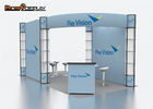 Aluminum Trade Show Exhibit Booths Custom Size With Portable Spiral Tower