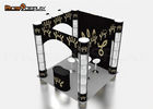 Square Custom Trade Show Booth Manufacturers Spiral Twister Tower Showcase Display Stand