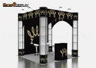 Square Custom Trade Show Booth Manufacturers Spiral Twister Tower Showcase Display Stand