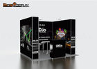 Lightweight Expo Display Stands , Aluminum Backlit Fabric Trade Show Booth