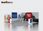 Quick Pop Up Exhibit Booth Custom Color For Advertising Picture Fabric Display