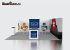Quick Pop Up Exhibit Booth Custom Color For Advertising Picture Fabric Display