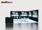 Reusable Frameless Modular Exhibition Stand Design 20x20ft With CMYK Heat Transfer Printing