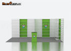 3x6 Aluminum Modern Exhibition Booth Custom Color With Lights / Slatwall