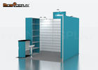 10ft Straight Slatwall Trade Show Booths Full Color With Tension Fabric Printing