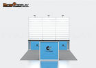 Creative Design Slatwall Trade Show Booths Tension Fabric Material With Lights