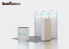 Slatwall Display Idea Fashion Trade Show Booth With LED Letter Light
