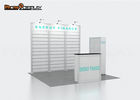 Slatwall Display Idea Fashion Trade Show Booth With LED Letter Light