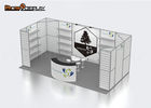Custom Trade Show Booth Design Square Trade Show Display Shelving With Slatwall