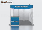 Tension Fabric Trade Show Booth Equipment Slatwall Display Easy Set Up