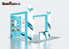 Tension Fabric Backlit Trade Show Booth , Aluminum Exhibition Booth Design