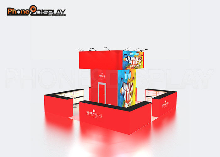 buy Custom Trade Show Exhibit Booths Lightweight Fabric Frameless Backlit Light Box Displays online manufacturer