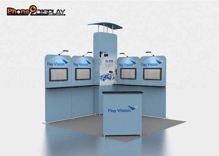 buy Advertising Tension Fabric Booth 10x10 Custom Logo Trade Show Display Equipment online manufacturer