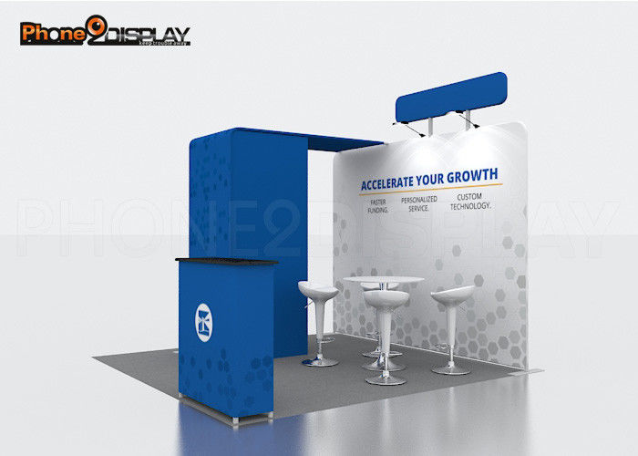 buy Tension Fabric Unique Trade Show Booths / Standard Exhibition Booth 3x3 Display online manufacturer