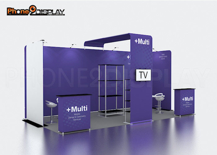 buy Advertising 10x20 Trade Show Booth Tension Fabric Display Aluminum Backdrop online manufacturer