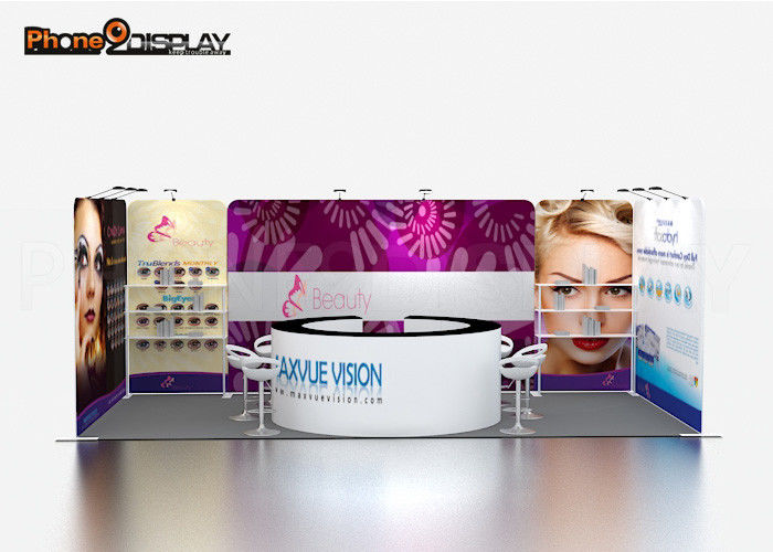 buy 3x6m Dye Sublimation Tension Fabric Booth Lightweight Aluminum Trade Show Booth online manufacturer