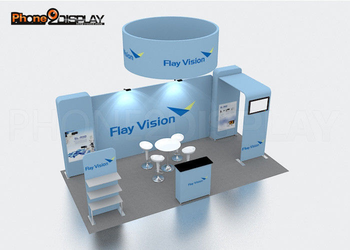 buy Popular 3*6 M Tension Fabric Booth / Cool Trade Show Booths For Trade Show online manufacturer