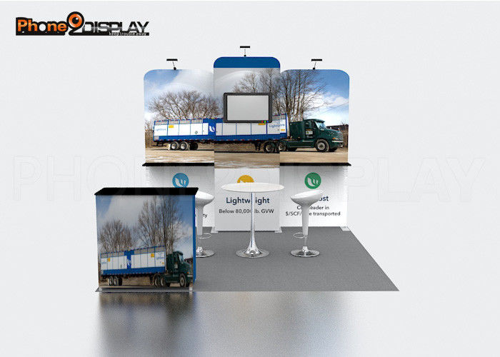 buy Portable 10ft Custom Trade Show Booth Exhibition Advertising Tension Fabric Booth online manufacturer