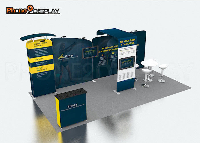 3x6m Portable Display Trade Show Booth Tension Fabric Size Customized