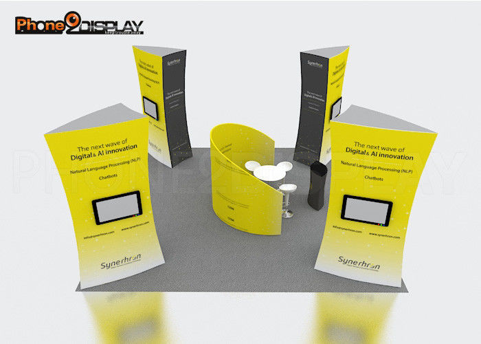 Tension Fabric Custom Trade Show Booth With CMYK Heat Transfer Printing