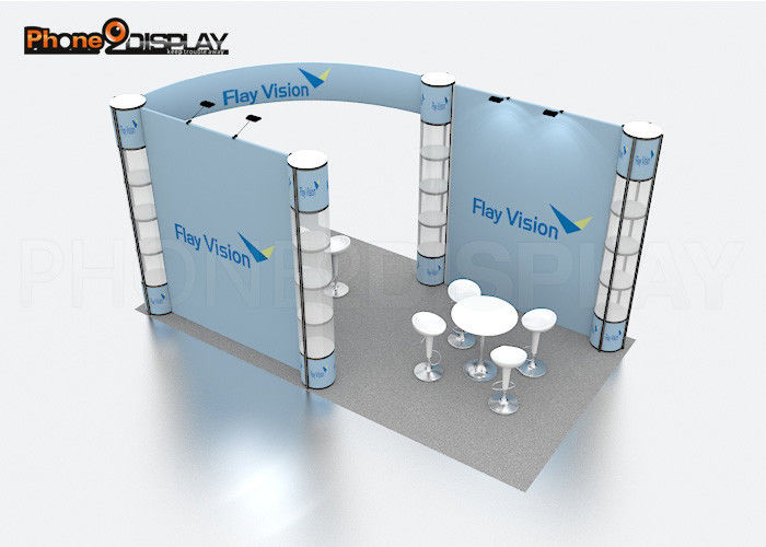 buy Aluminum Trade Show Exhibit Booths Custom Size With Portable Spiral Tower online manufacturer