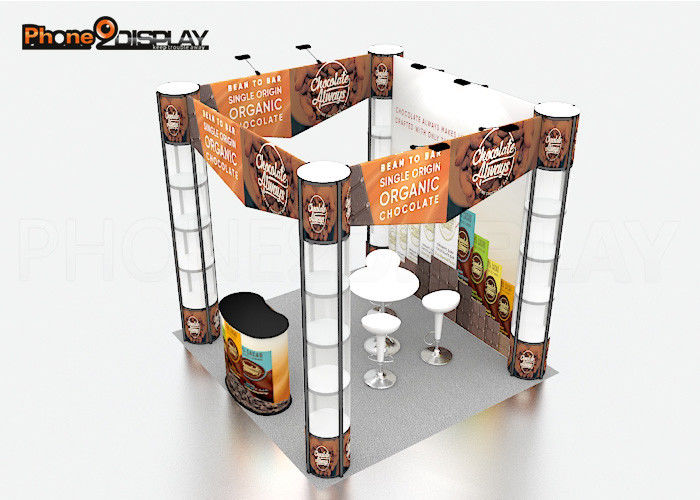 buy Spiral Tower Folding Portable Trade Show Booth Colorful Trade Show Display Stands online manufacturer