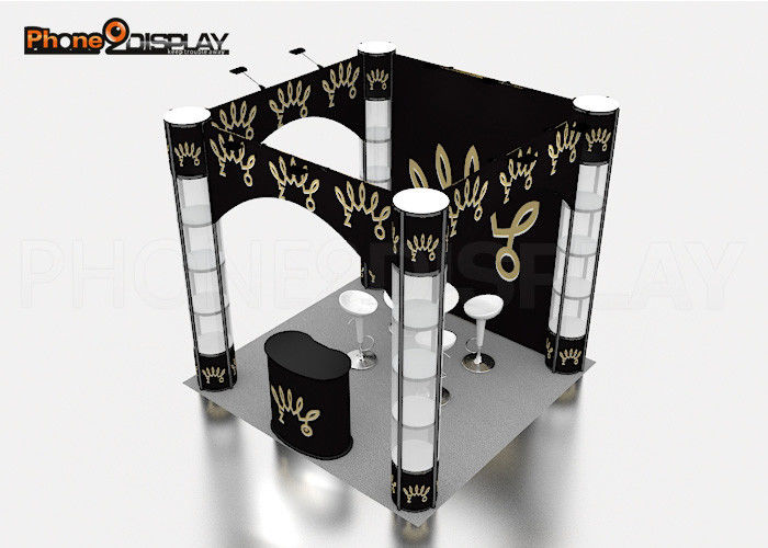 buy Square Custom Trade Show Booth Manufacturers Spiral Twister Tower Showcase Display Stand online manufacturer