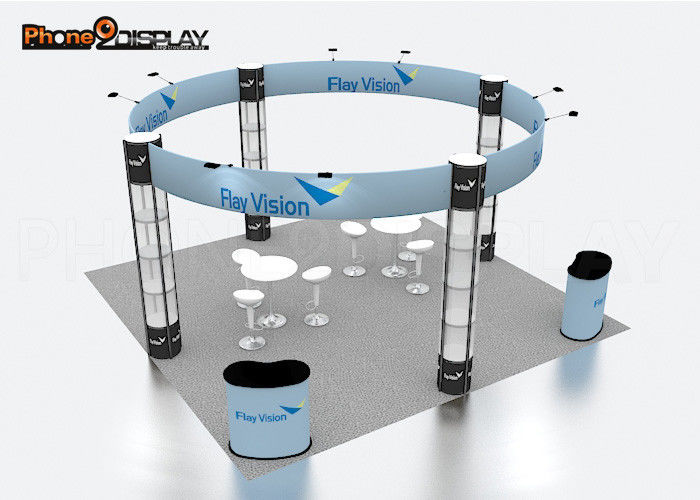 20x20ft Advertising Trade Show Booth Custom Design With Aluminum Alloy Frame Material