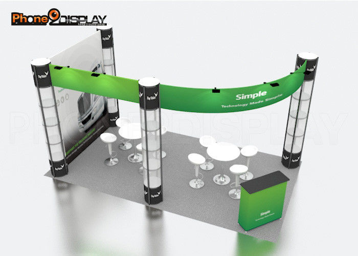 buy Custom Tension Fabric Booth / Aluminum Display Trade Show Portable Booth online manufacturer