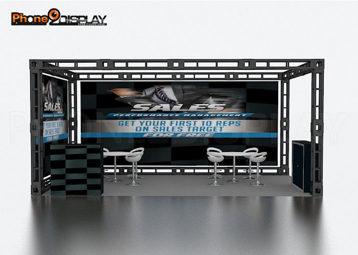 Modular 10x20 Truss Trade Show Booth Custom Design Easy Transport / Set Up