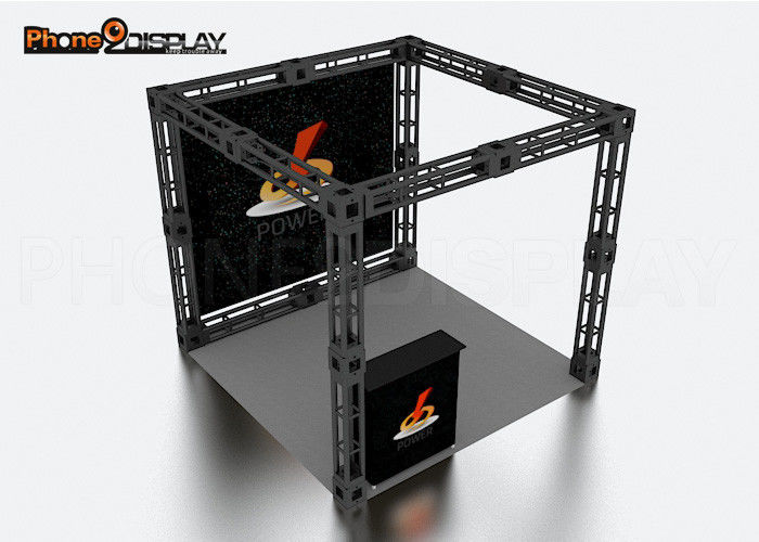 buy Custom Aluminum Truss Trade Show Booth With 340G Tension Fabric Material online manufacturer