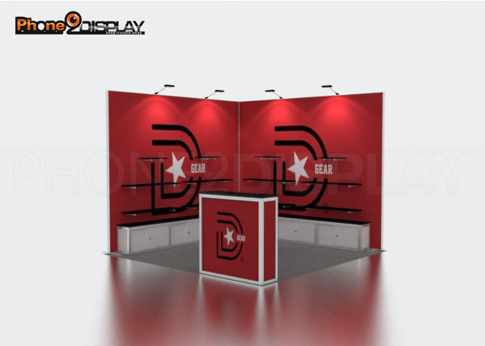 buy Expo Trade Show Exhibit Booths Custom 3X3M Aluminum Display Stand Design online manufacturer