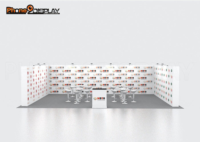 Tension Stretch Fabric Trade Show Booth Display Walls With Logo Printed