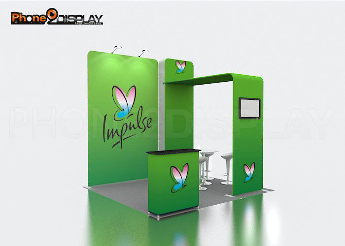 Standard Exhibition Booth 10ft*10ft Simple Trade Show Booth With Dye Sublimation Printing