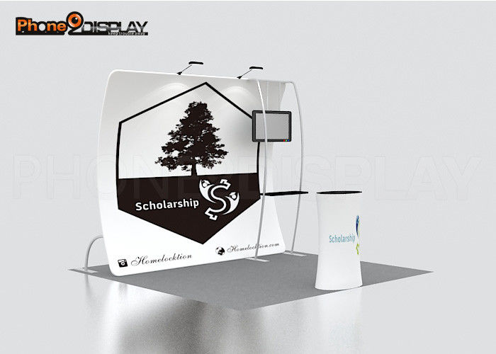 buy Custom Made Trade Show Booth Displays 10x10 With 100% Polyester Fabric Stand online manufacturer