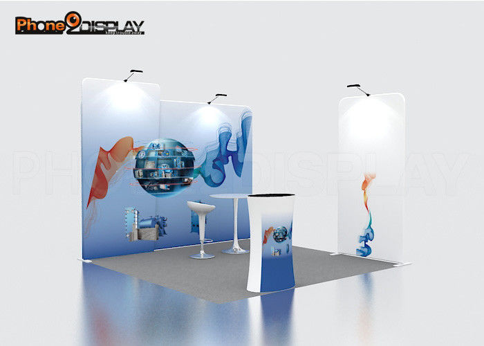 buy Advertising Promotional Tension Fabric Booth Custom Color Standard Booth Design online manufacturer