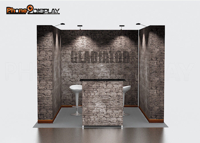 buy Trade Show Advertising Pop Up Exhibit Booth Stand With CMYK Heat Transfer Printing online manufacturer