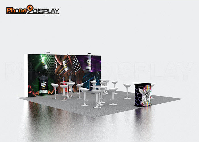 buy Professional Backlit Trade Show Booths 10x10 With Front Side Printing online manufacturer