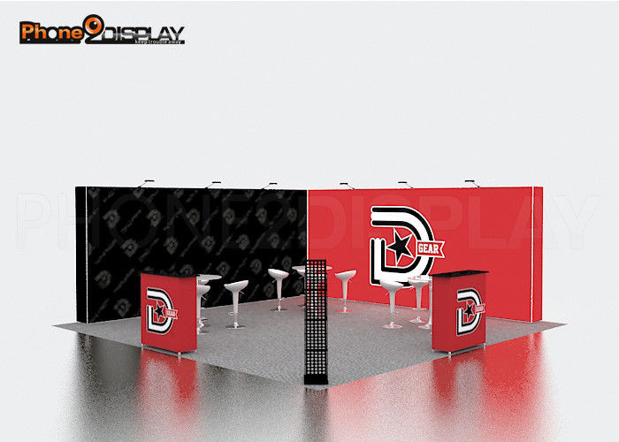 Durable Backlit Trade Show Booth Set Up 10x10 With Aluminum Alloy Frame