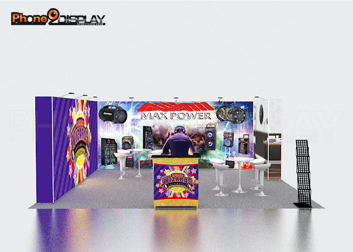 buy Aluminum Frame Standard Exhibition Booth Size / Modular Trade Show Exhibition Stands online manufacturer
