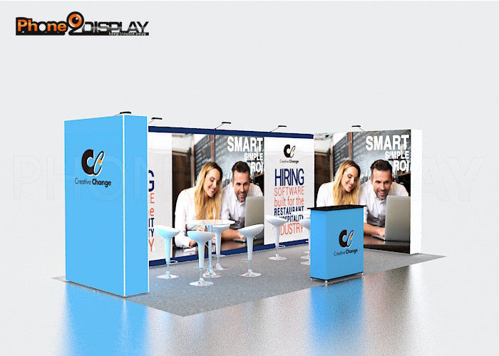 buy Square Style Backlit Trade Show Booth Portable Tension Fabric Display online manufacturer