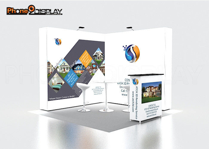 Indoor Quick Show Pop Up Exhibit Booth Event Stall Design For Trade Show Display